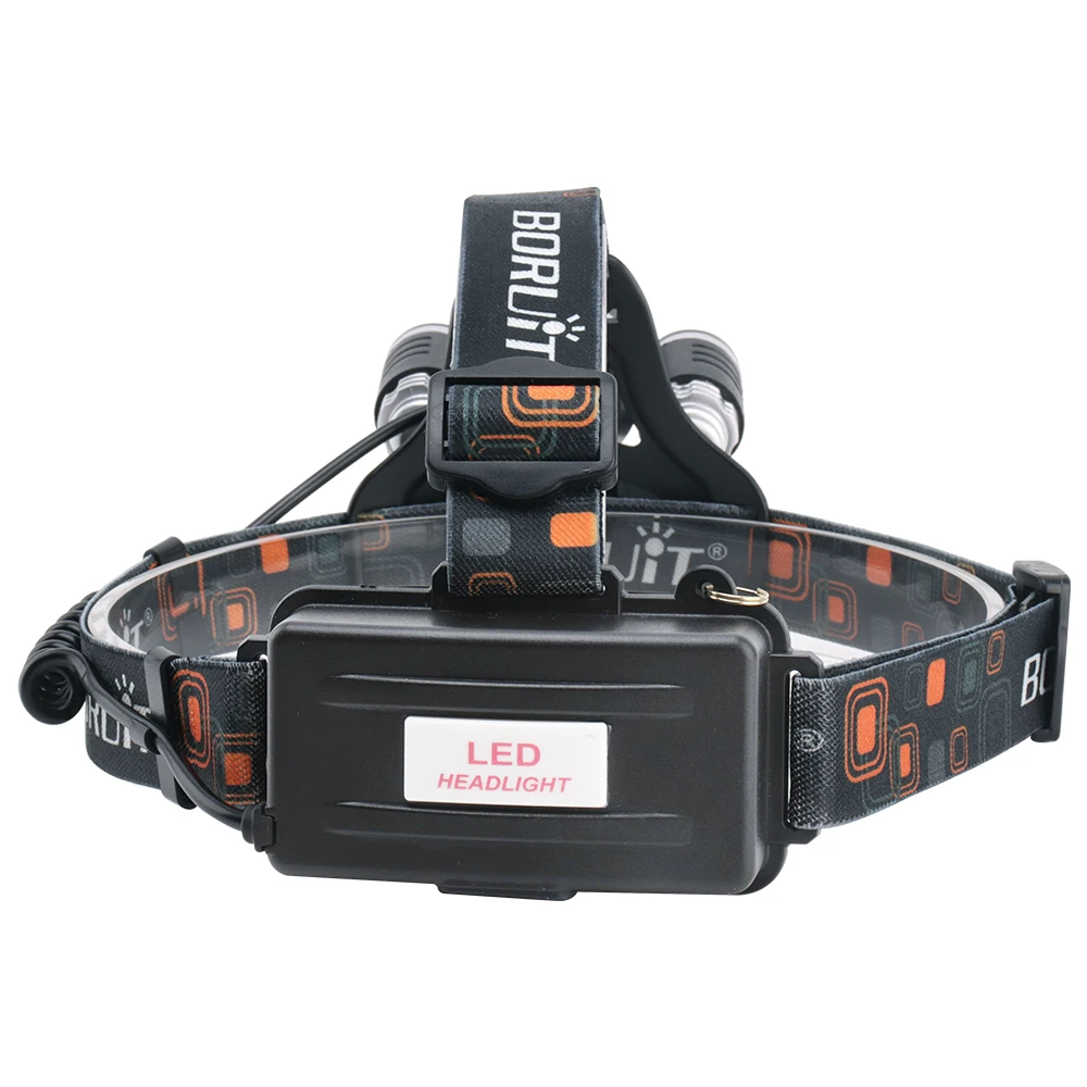 BORUiT RJ-3001 8000 Люмен XM-L2 R5 светодиодный налобный фонарь 4 режима Перезаряжаемые фар рыбалка фонарик 18650 Батарея