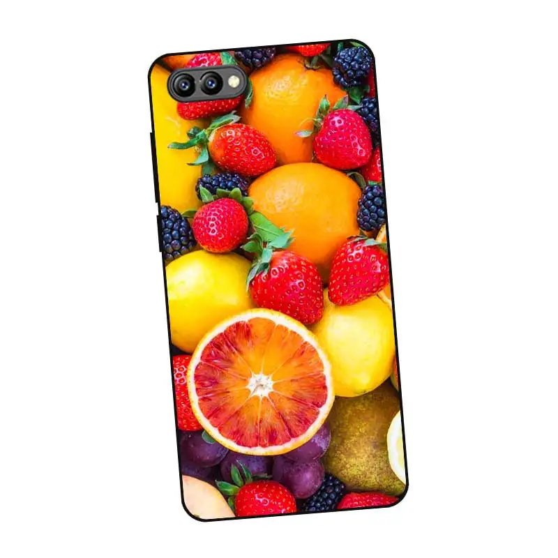N264 Beautiful Flowers Black Silicone Case Cover For Huawei Honor 8C 8X 9 10 20i V10 V20 Note10 Max Lite Magic2 |