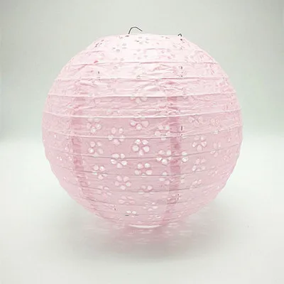 Pink Красный китайский полые Бумага фонари 20/25/30/40 см свадебные фонари Бумага абажур для отдыха и вечеринок принадлежности для детского рукоделия фонари - Цвет: Pink
