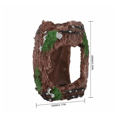 as picture Коричневый античный винный бочонок резиновое украшение для аквариума Decorative AP декоративная - Цвет: as picture