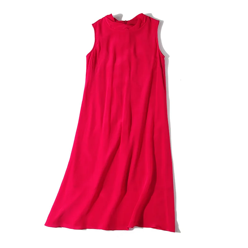 PIXY Summer Chinese Red Silk Dress Women Back Bow Midi Tank Dresses Solid Office Ladies Work Clothes Sleeveless Vest sukienka
PIXY Summer Chinese Red Silk Dress Women Back Bow Midi Tank Dresses Solid Office Ladies Work Clothes Sleeveless Vest sukienka