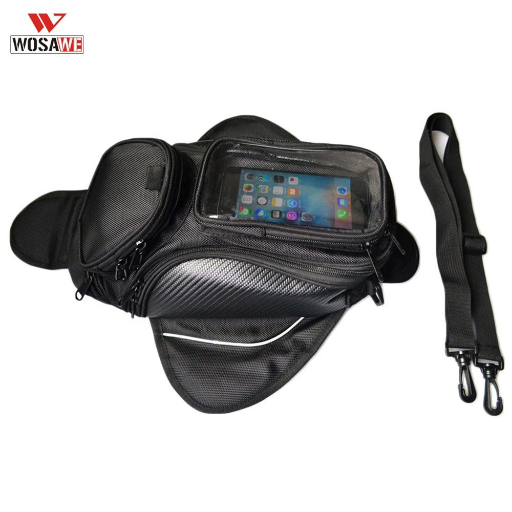 WOSAWE мотоциклетный масляный бак сумка Магнитный сумки сенсорный экран мобильный