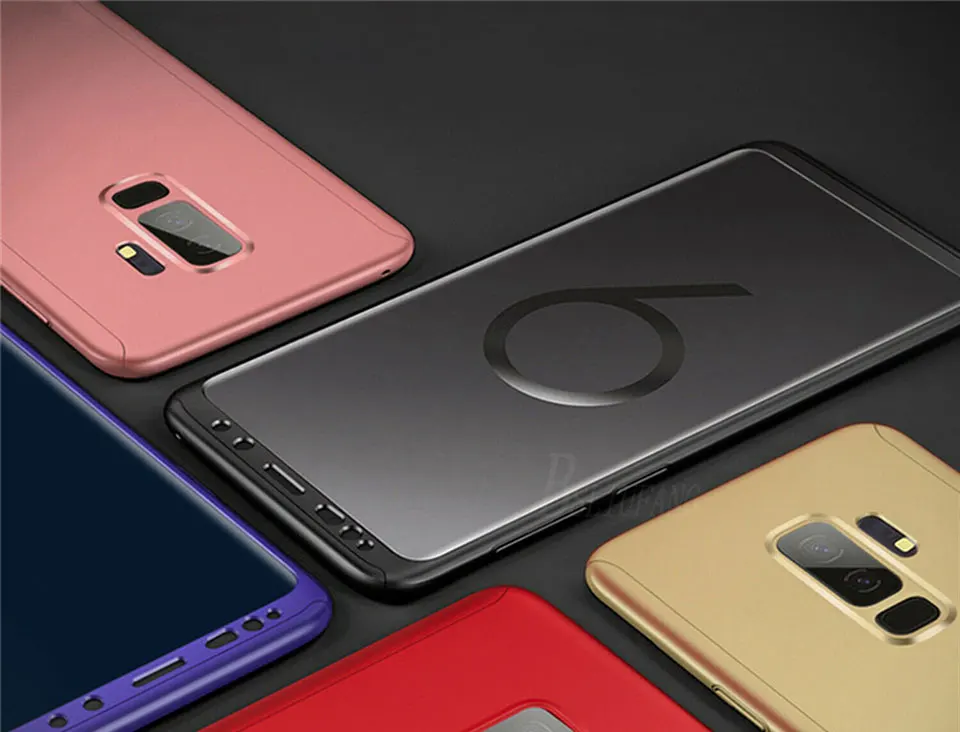 Luxury 360 Degree Full cover Case For Samsung Galaxy S10 S9 S8 Plus S7 Edge Shockproof Phone Cases For Samsung Note 8 9 Case