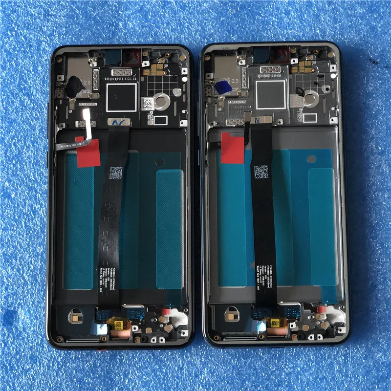Оригинальная рамка lcd для 5," huawei P20 AL00 P20 EML L29 L22 L09 ЖК-экран+ сенсорная панель дигитайзер+ кнопка «домой» с отпечатком пальца