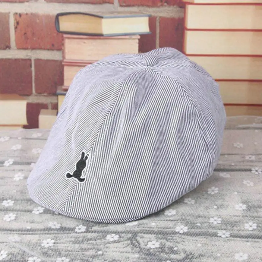 2018 NEW Arrival Kids Baby Boy Girl Cotton Stripe Beret Cap Newsboy Casquette Baseball Hat cool fashionable August 13 | Детская одежда