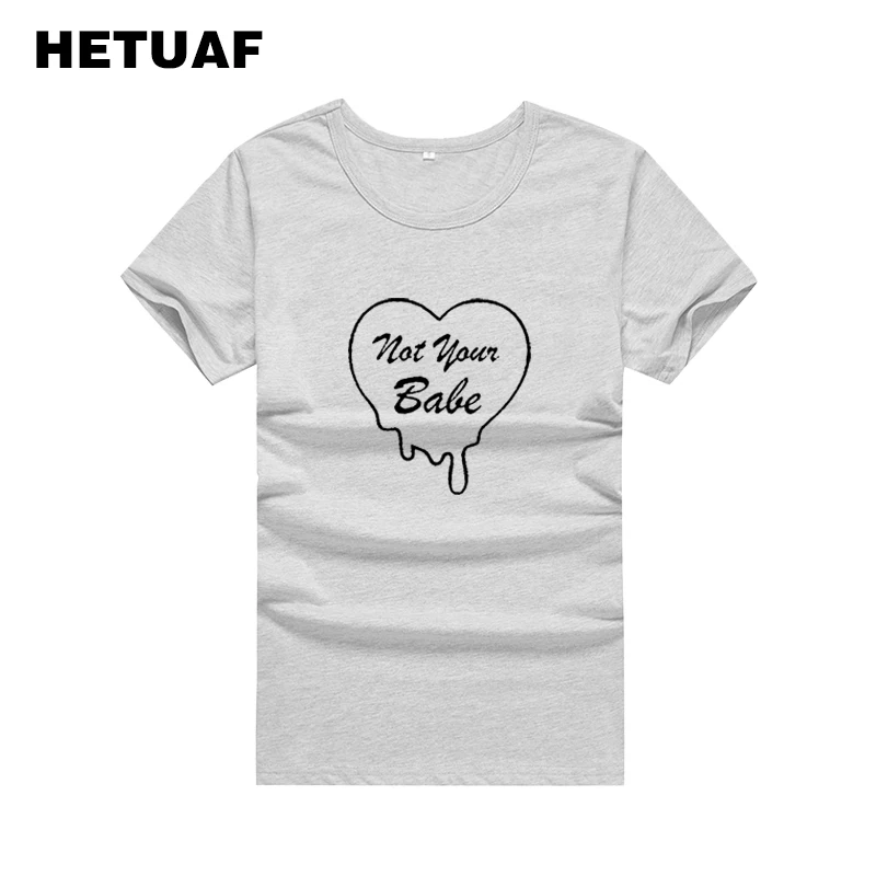 HETUAF не ваш малыш любит Забавные футболки с графикой Для женщин 2018 Hipster в стиле