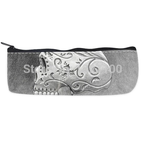 personality A handsome skull Custom Pencil Case Bag enjoy | Канцтовары для офиса и дома