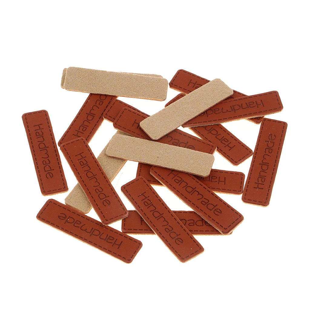 20 шт. ручная работа искусственная кожа ярлык пришитый на этикетках