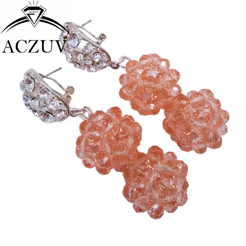 ACZUV 10 рядов персиковые африканские бусы ожерелье нигерийские Свадебные