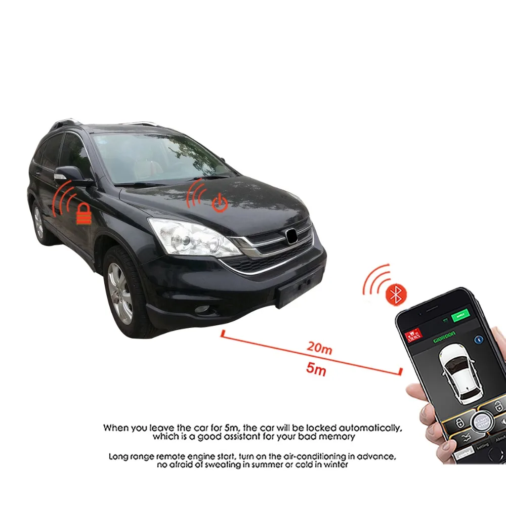 CRV 11 автомобильные аксессуары бесключевой доступ система комфорта PKE телефон