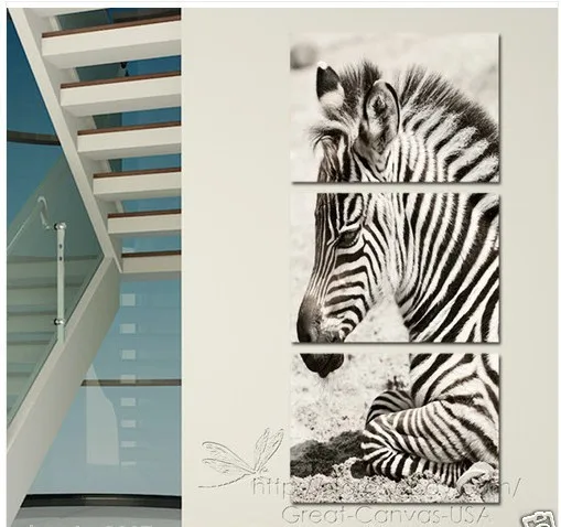 

handcraft Modern abstract zebra oil painting on canvas for home decoration free shipping
