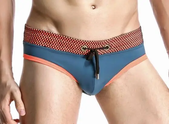 Blue Gray Горячая Летняя распродажа мужские плавки модные LowWaist секси галстук личность мужские шорты для плавания мужские плавки-трусы Мужской simsuits Плавание шорты - Цвет: Blue Gray