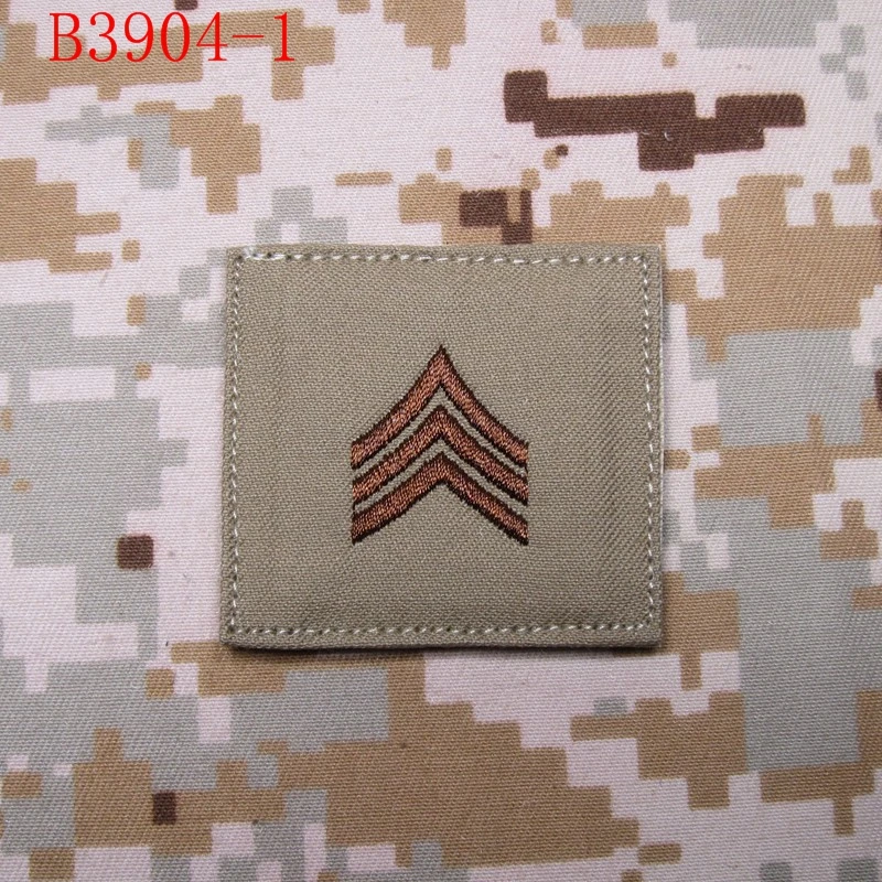 B3904 Загар фон загар дизайн армии США ранг Военная Вышивка патч знаки отличия - Цвет: B3904