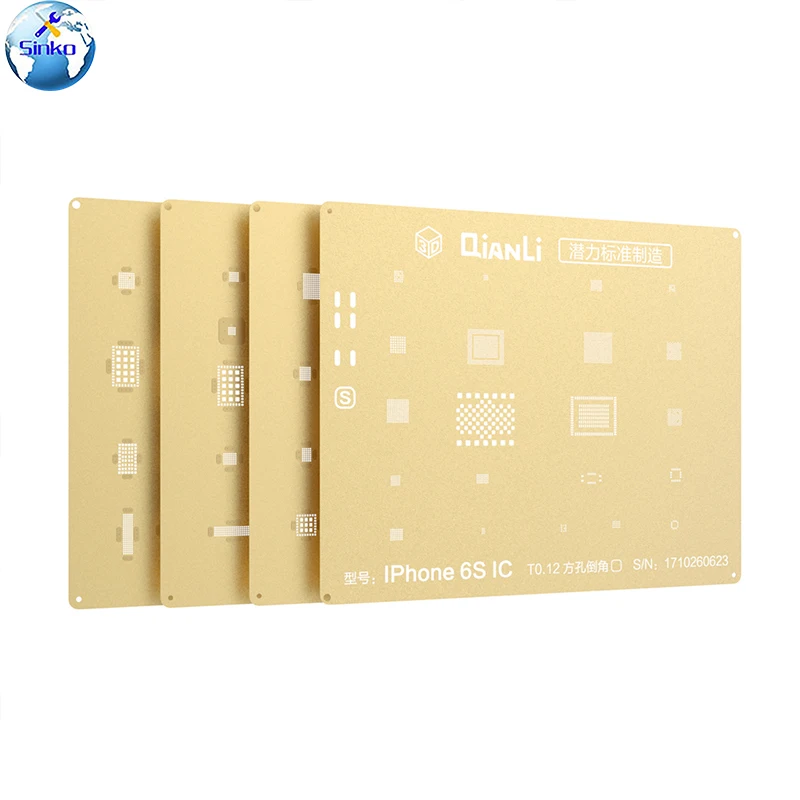 QIANLI Золотая 3D стальная сетка для IPHONE 5 5S 6P 7 7P 8 PLUS NAND IC CPU ремонт Оловянная посадка