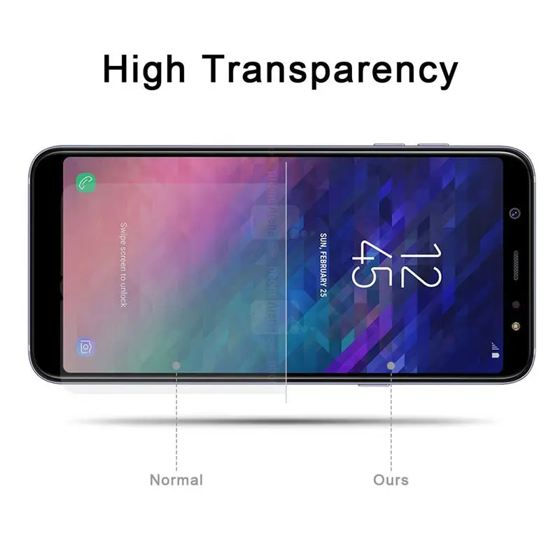 Закаленное стекло для Samsung Galaxy A6 2018 Защитная пленка экрана Plus A6plus + A 6 с полным