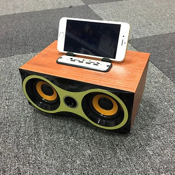 A Деревянный беспроводной Bluetooth динамик Портативный ТВ Саундбар HiFi шок бас Altavoz сабвуфер+ FM TF AUX USB для домашнего телефона компьютера - Цвет: A