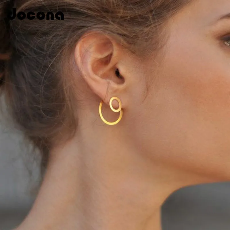 Женские круглые серьги-гвоздики Docona металлические ажурные массивные ювелирные