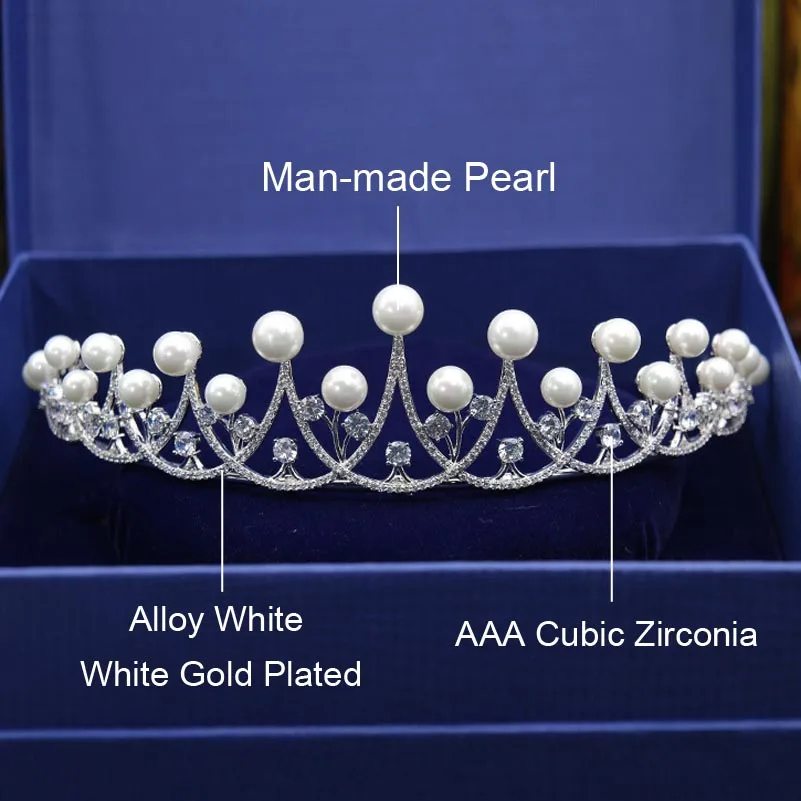 Red Trees Brand Luxury AAA Cubic ZIrcon Tiaras de noiva High Quality Wedding Hair Accessories Bridal Princess Crown | Украшения и