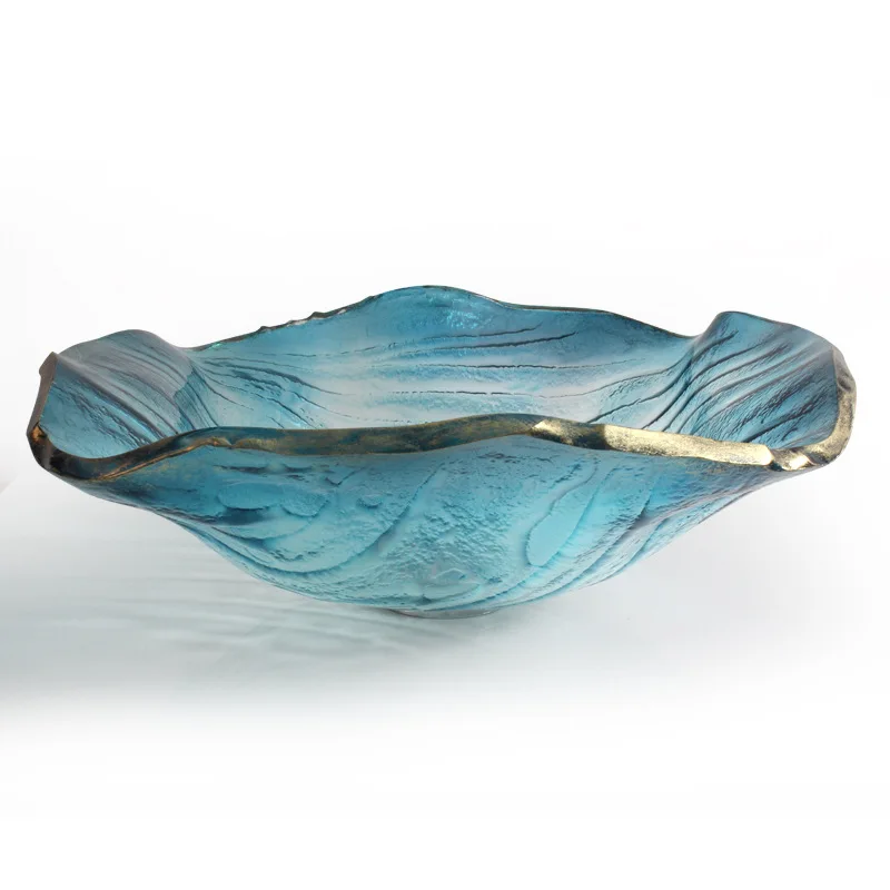 Умывальник из закаленного стекла для ванной комнаты синяя умывальник