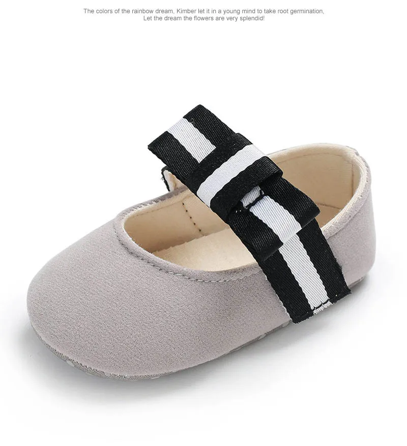 Детские обувь прекрасная Bowknot для маленьких девочек обувь мягкая подошва замшевые Нескользящие кроссовки 0-18 месяцев Прямая поставка кроссовки