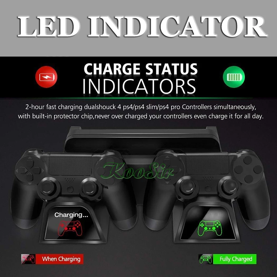PS4/Pro/Slim консоль подставка PS 4 Поддержка база охлаждающий вентилятор контроллер зарядное устройство игры CD диск держатель стойка для Playstation 4