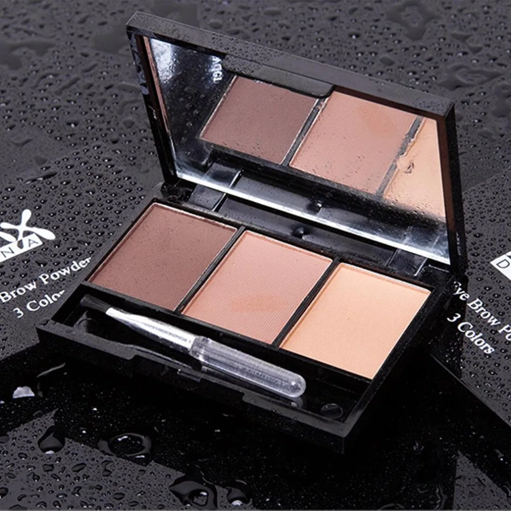 Top Quality Eyebrow Enhancer Powder Palette with Brush Waterproof Eye Brow Cosmetics Brand Professional | Красота и здоровье