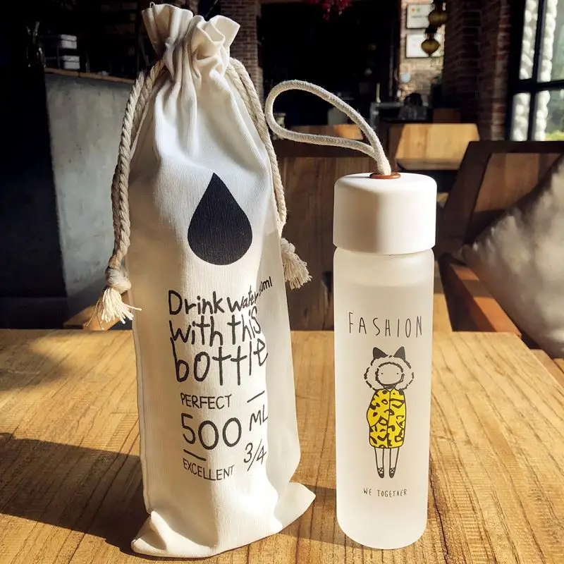 Оригинальная бутылка набор портативная бутылка для воды 450 мл непротекающая чашка подходит для молока и сока Милая бутылка для воды