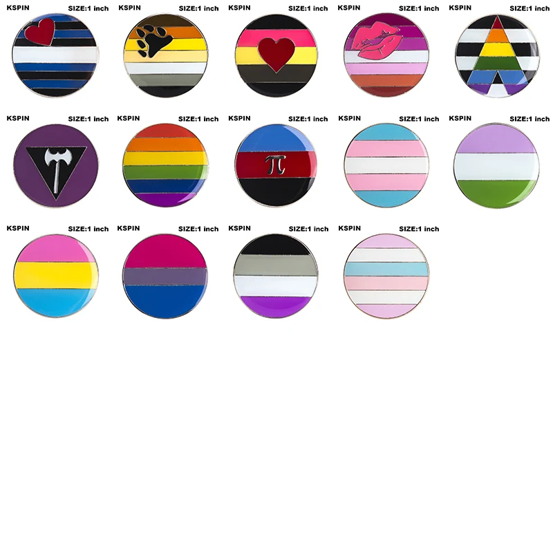 Радужная булавка значок ЛГБТ для лацканов бисексуальный Радужный булавки