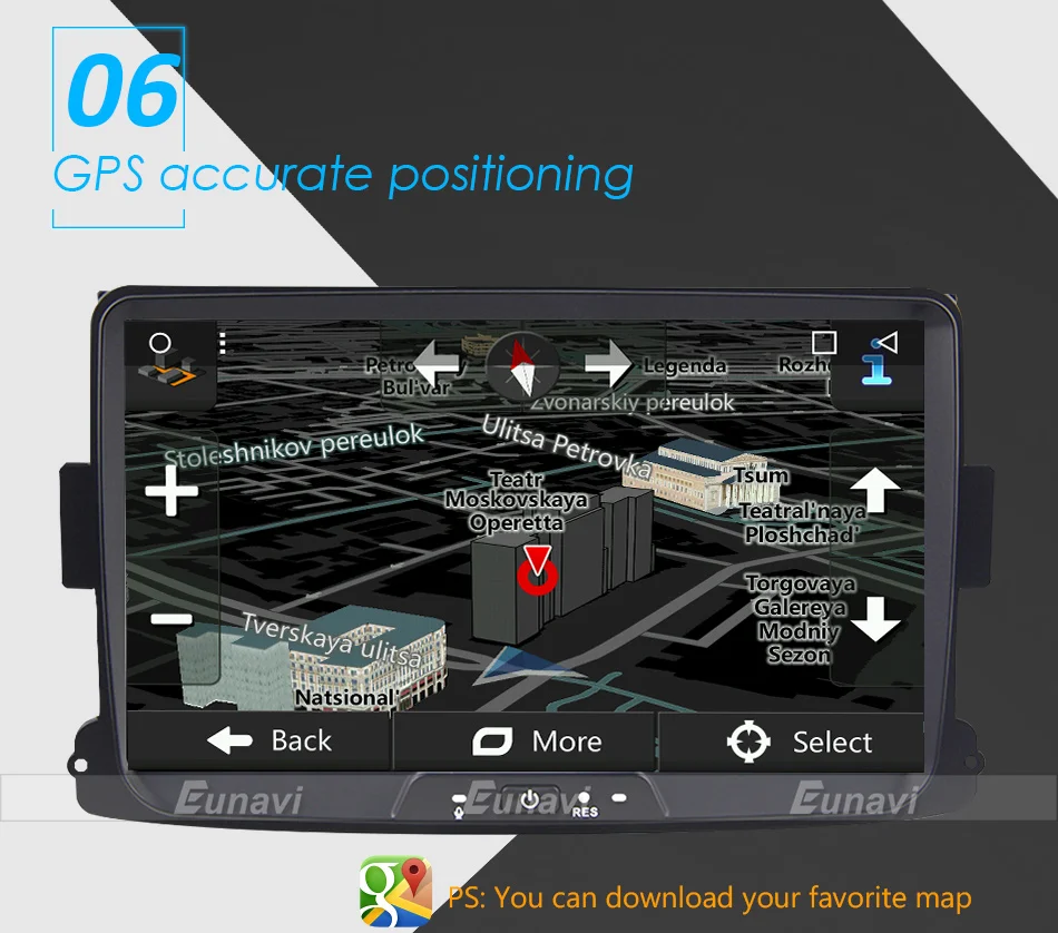 Eunavi 1 Din 8 ''Android 9,0 Автомобильный gps Navi Радио стерео для Dacia/Sandero/Duster/Renault/Captur/Lada/Xray 2 Logan 4G ram wifi USB