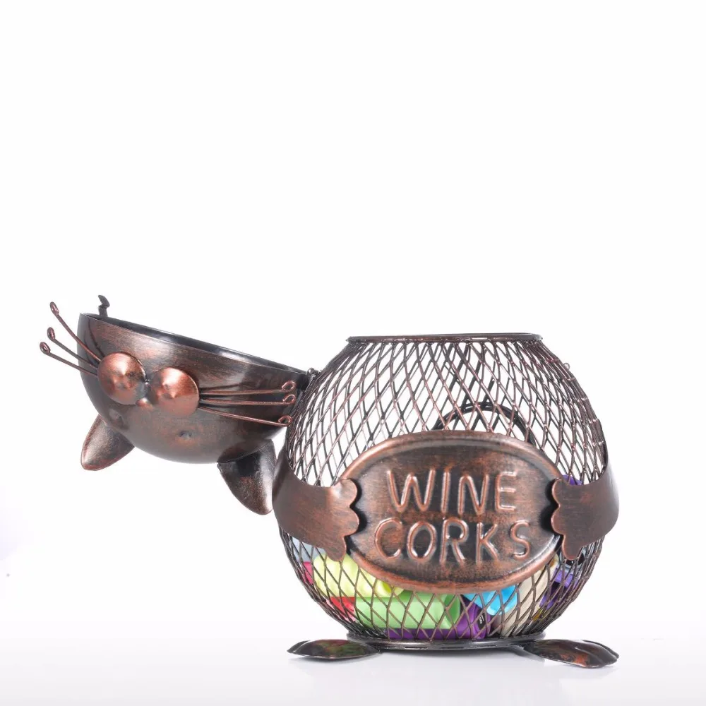 Кошечка, котенок, копилка, коробка для хранения вина, Корк, контейнер, животное, орнамент, для хранения, металлическая железная коробка, искусство, практичные ремесла, подарок, домашний декор