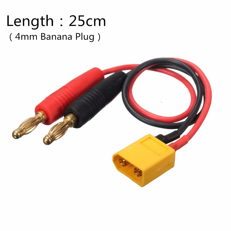 YT 16AWG 25 см XT60 силиконовый провод шнур соединитель к 4 мм разъем типа банан