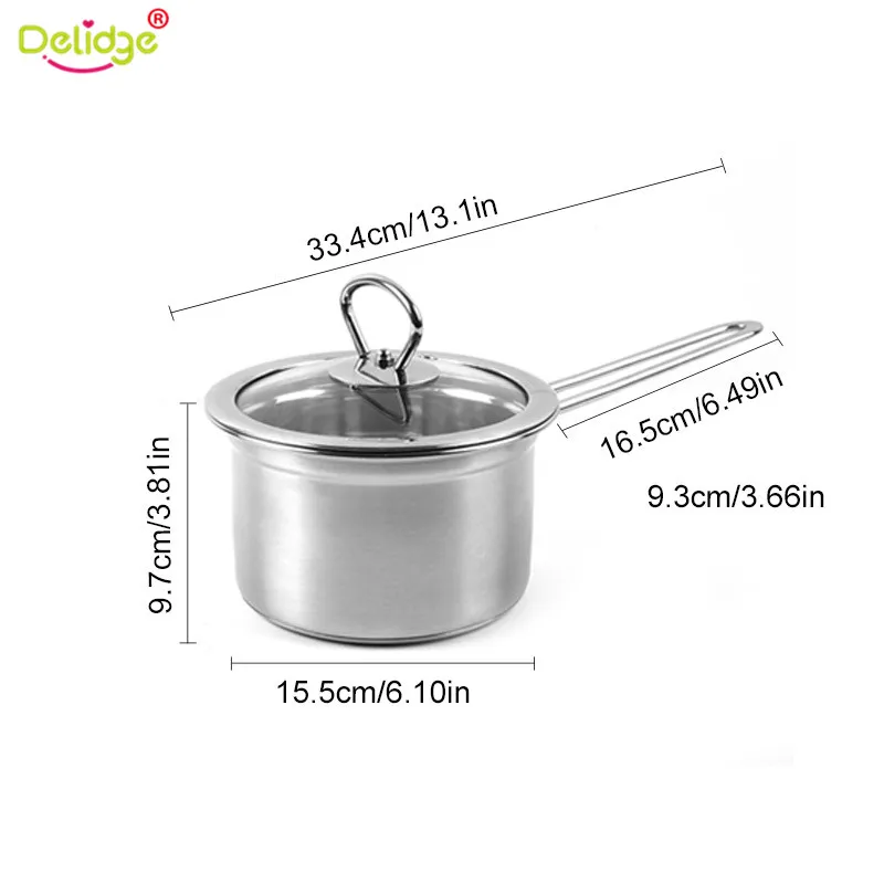 18 CM Delidge 1 шт. 16 18 20 см нагревательный горшок разных размеров из нержавеющей стали лапша быстрого приготовления майка яйцо суп кастрюля кухонная посуда - Цвет: 18 CM
