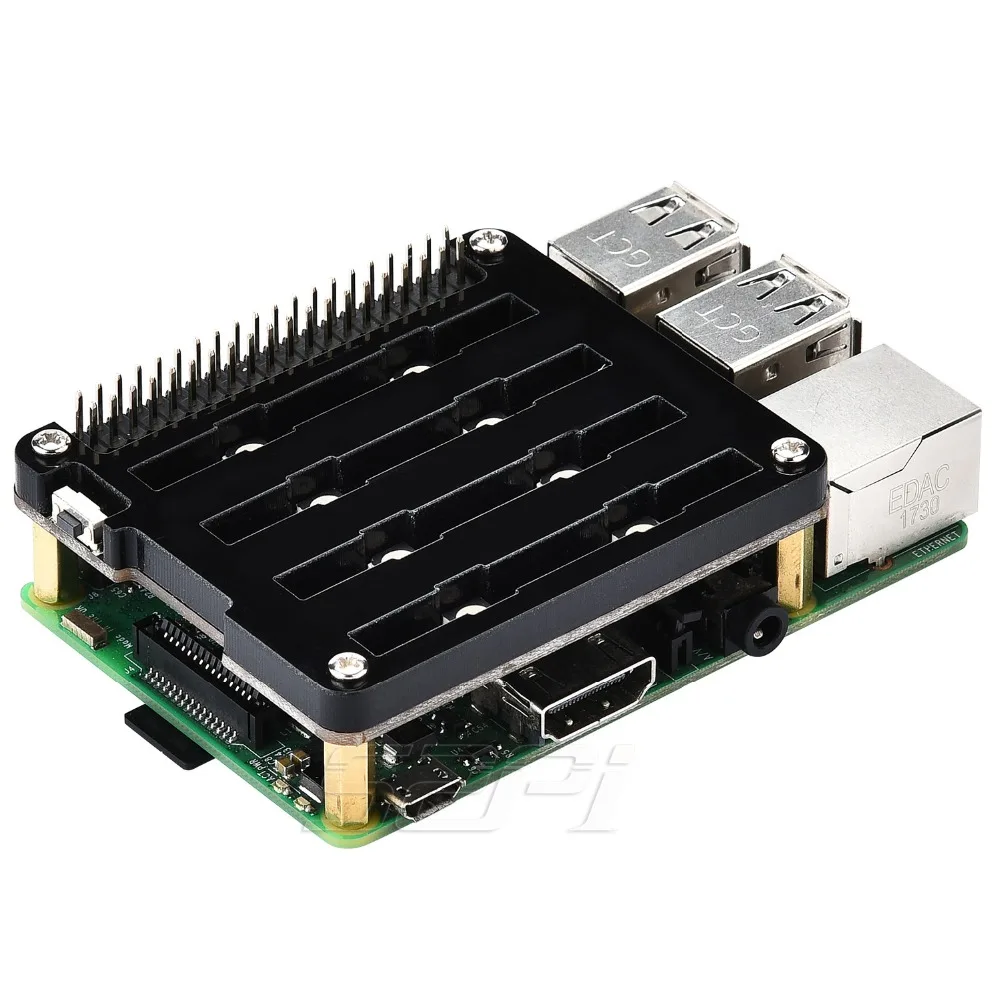 52Pi красочная жизнь WS2812B 8 пикселей освещение Ночная шляпа доска креативный подарок, для Raspberry Pi 3B+(3B Plus)/3B(не включает