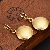 big round ball earrings drop gypsy gold color metal statement earrings for women girls party wedding jewelry gifts dropship