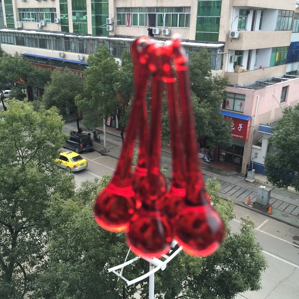 Бесплатная доставка 20 шт. 20x80 мм Хрустальная стеклянная красная фотолюстра