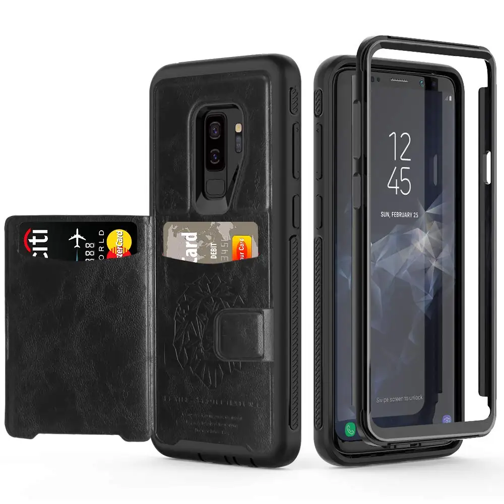 For Samsung Galaxy S10 Plus Note 9 Shell Retro Flip Leather Phone Case S9 Luxury Hybrid Tough Armor |