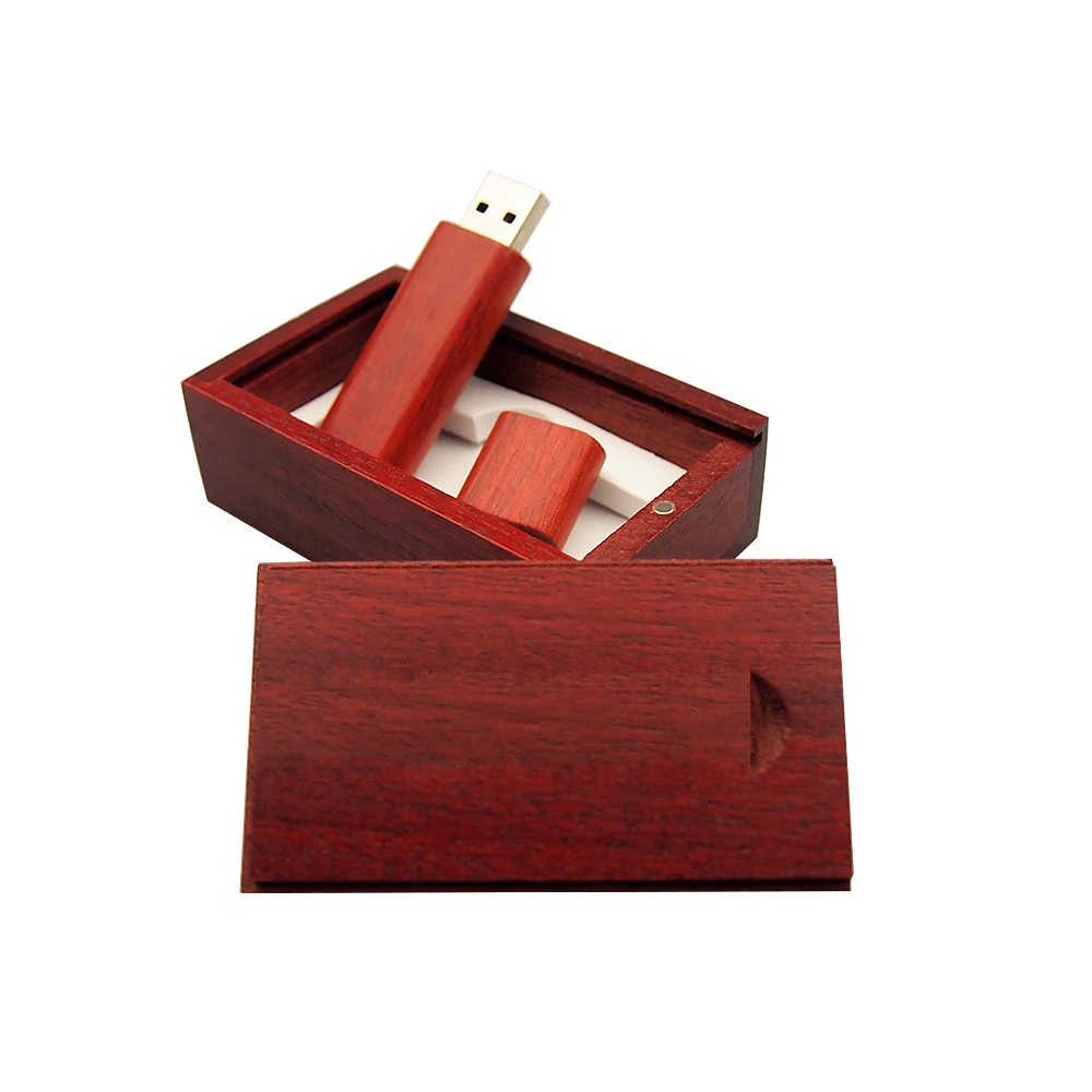 USB 2,0 с логотипом по индивидуальному заказу 10 шт. деревянная USB+ коробка USB флеш-накопитель 4 ГБ 8 ГБ 16 ГБ 32 ГБ флеш-накопитель карта памяти USB свадебные фото подарки - Цвет: Red wood with Box