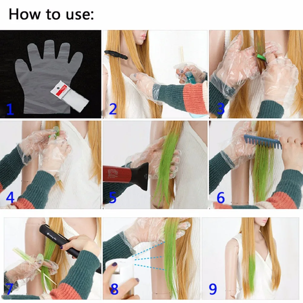 6 цветов модные заколки для волос окрашивание цветной мел карандаш