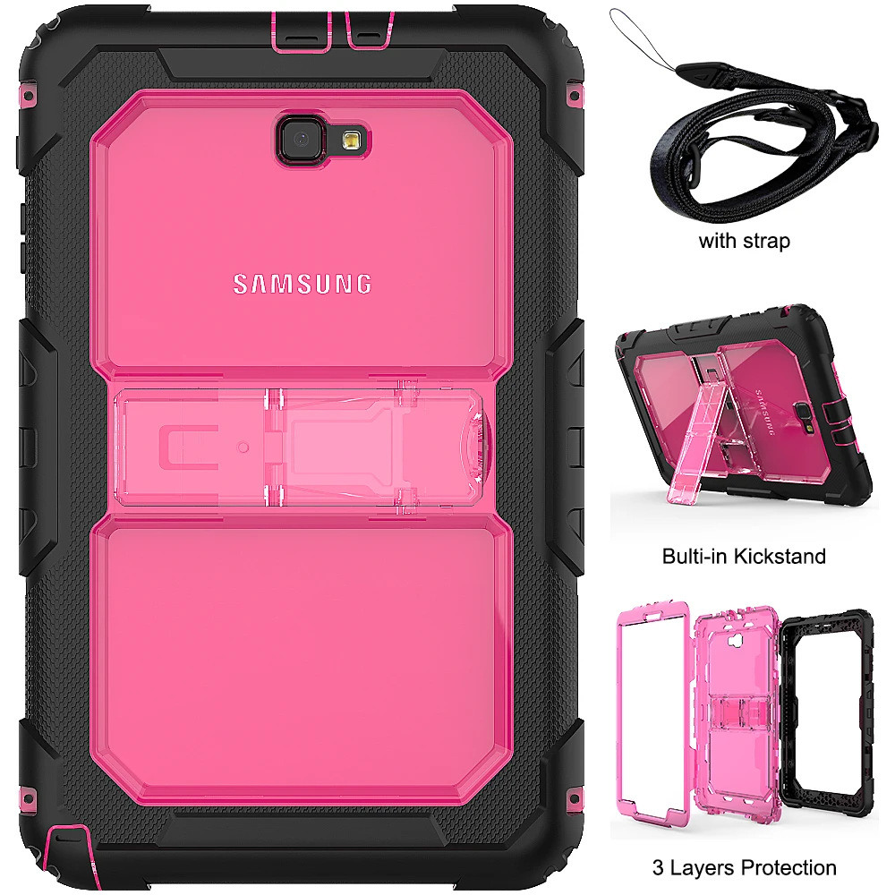 Противоударный детский чехол для samsung Galaxy Tab A 10,1 T580 T585 SM-T580 SM-T585 подставка силиконовая резиновая броня чехол s