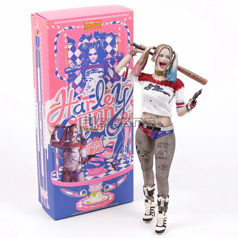 Harley Quinn Сумасшедший игрушечные лошадки отряд самоубийц Harley Квинн, Джокер 1/6 весы Коллекционная Фигурка модель игрушки(настоящая одежда - Цвет: Harley Quinn