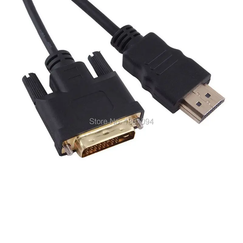 Адаптер SZAICHGSI 1 м 5 2 3 HDMI на DVI 24 + pin позолоченный кабель Папа-папа для 1080P HD HDTV ПК