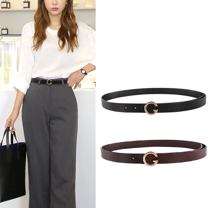 2019 женский ремень из коровьей кожи дизайнерский джинсовый женские брюки платье