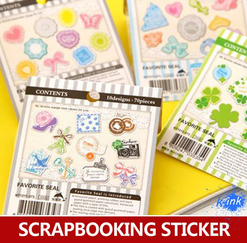 

20-Pack , clover / flower / princess / stamp beautiful scrapbooking sticker sets
