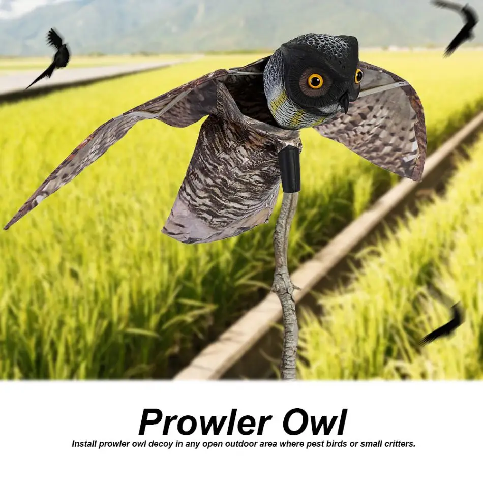 Prowler Сова Птица Scarer с движущимся крылом сад пугало Хищник манок вредителей птица борьба с вредителями пугало Сад Двор Декор