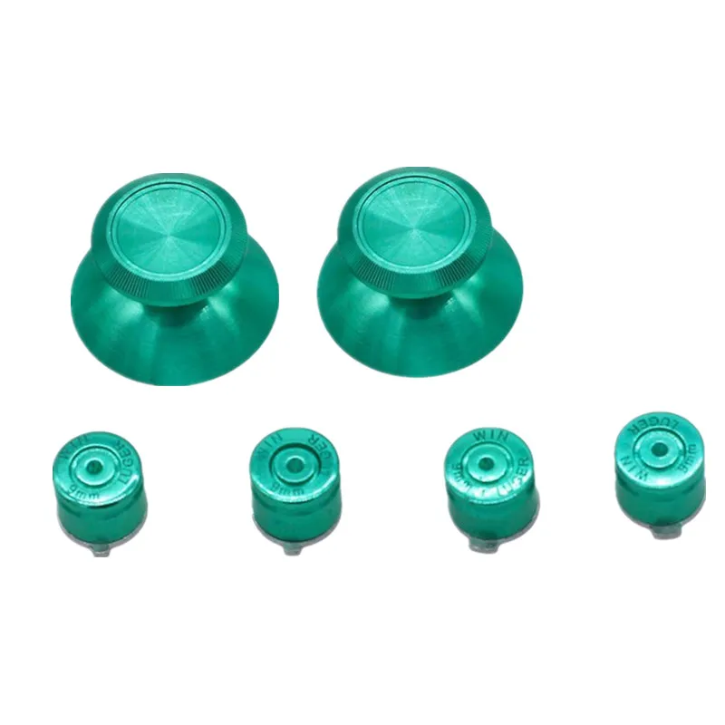 6pcs green Металлические аналоговые джойстики алюминиевые Dpad экшн-кнопки для Dualshock 4 PS4 Playstation 4 Pro Slim геймпад аксессуары - Цвет: 6pcs green