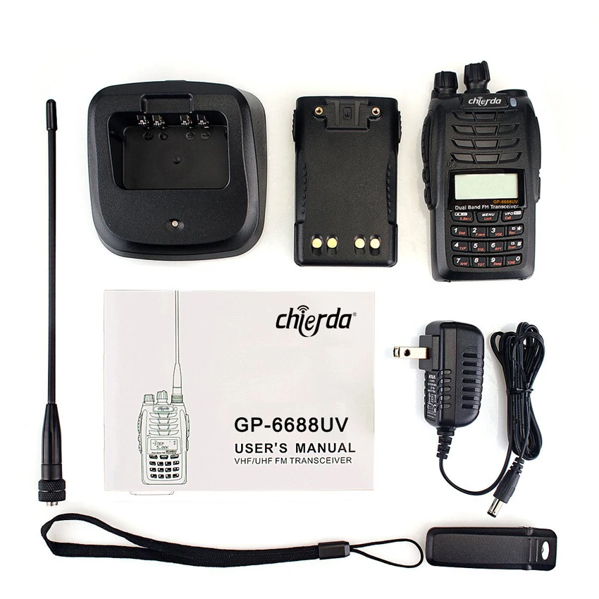 Новинка Двухдиапазонная портативная рация GP 6688UV Walkie Talkie с перекрестным