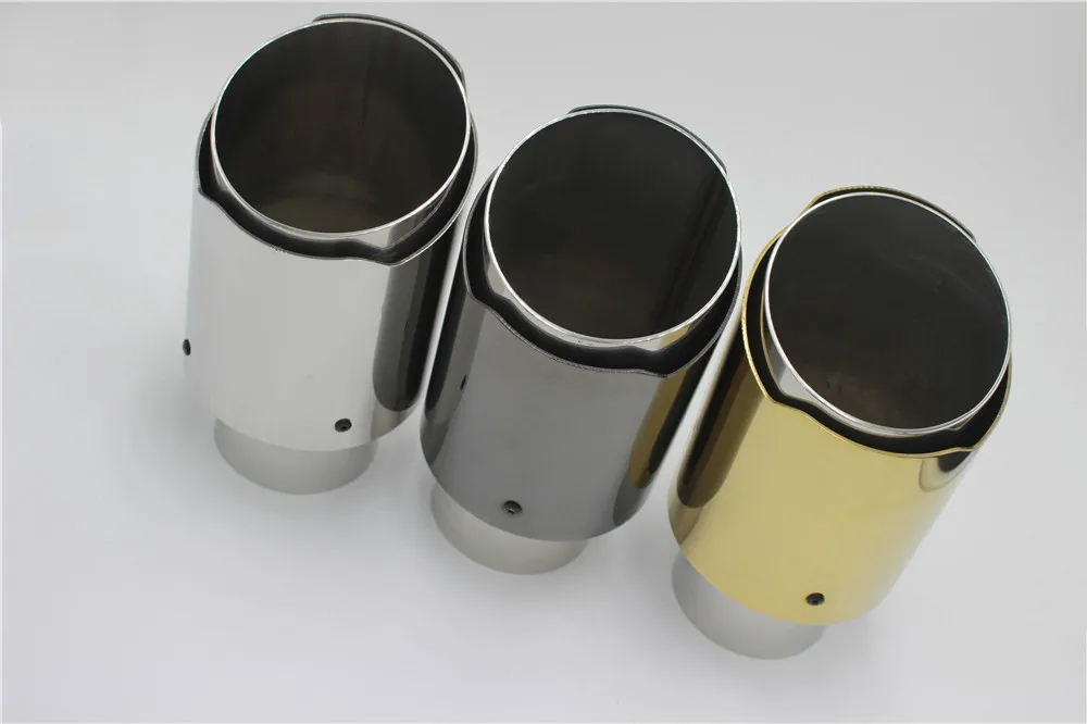 1 шт. Inlet60mm-Outlet90mm три цвета золотой/черный/серебристый/синий AKRAPOVIC универсальный глушитель выхлопной трубы