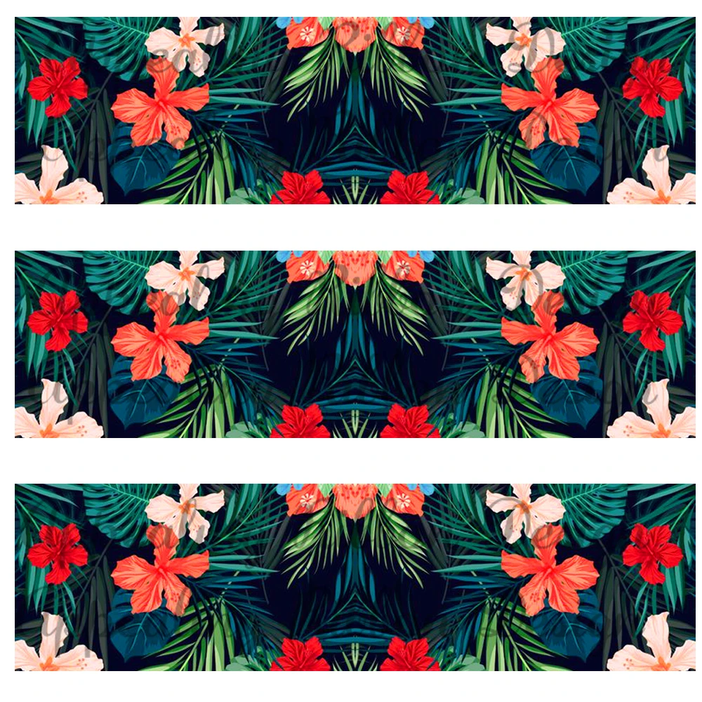 Изготовленный На Заказ 9 мм-75 мм листья цветы печатная корсажная лента 16 с