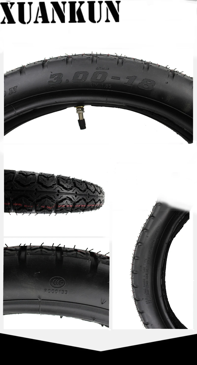 XUANKUN Внутренняя Трубная арматура для шин мотоциклов 3 00 18 300 дюймов|motorcycle tire|tires