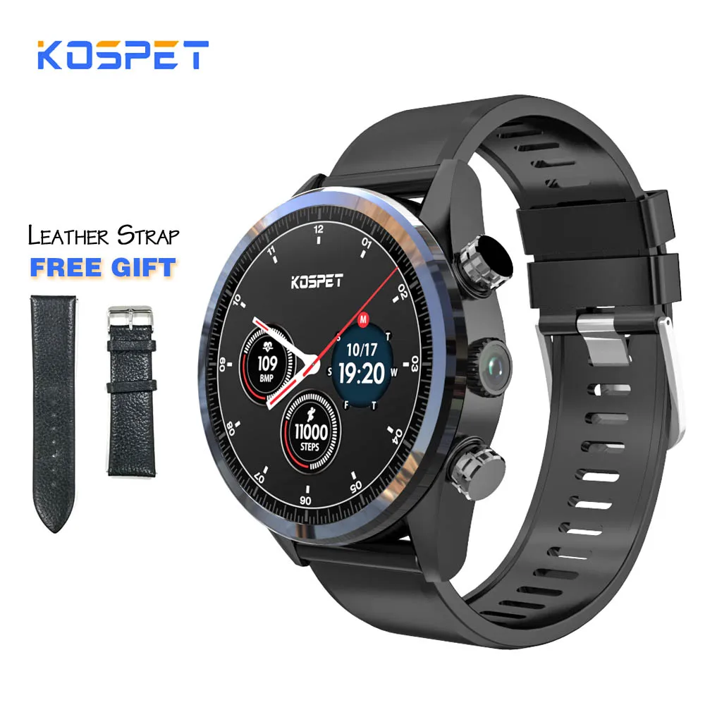 KOSPET Hope 3 ГБ 32 ГБ Android 7.1.1 1,3" 4G умные часы для мужчин IP67 Водонепроницаемый MT6739 камера бизнес Bluetooth Смарт часы телефон